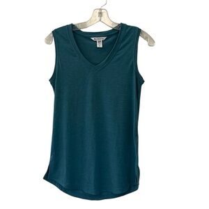 Athleta Teal Green V-Neck Tank Top